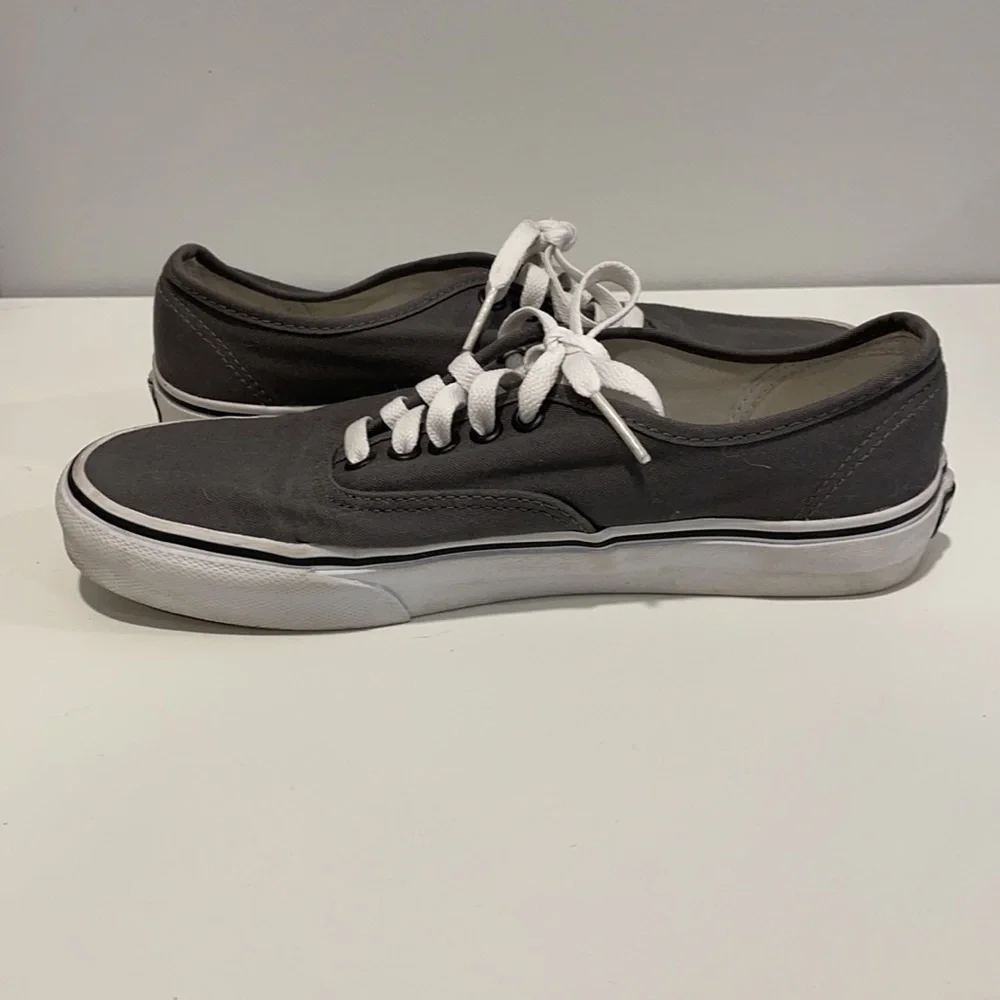 Vans Gray Canvas Low-Top Sneakers
